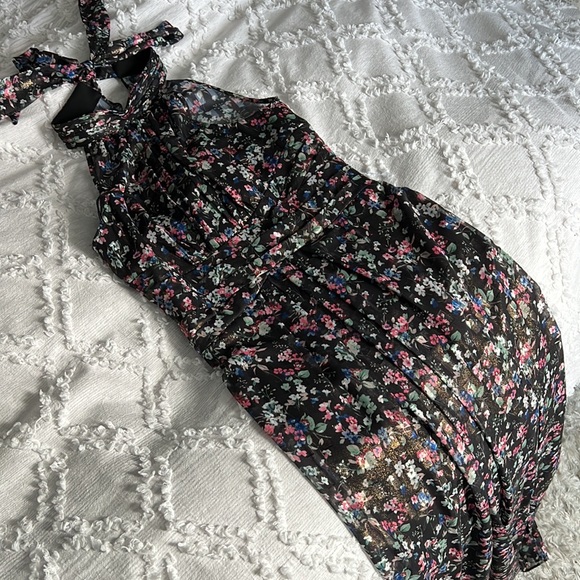 Adrianna Papell Women's Foiled Printed Chiffon Gown - Picture 9 of 10